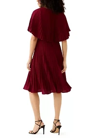 Women's Short Sleeve V-Neck Fit and Flare Dress