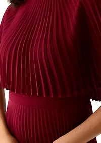 Women's Short Sleeve V-Neck Fit and Flare Dress