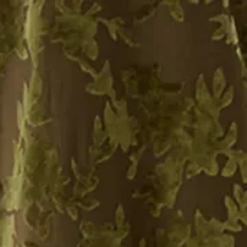 Women's Short Sleeve V-Neck Burnout Fit and Flare Dress