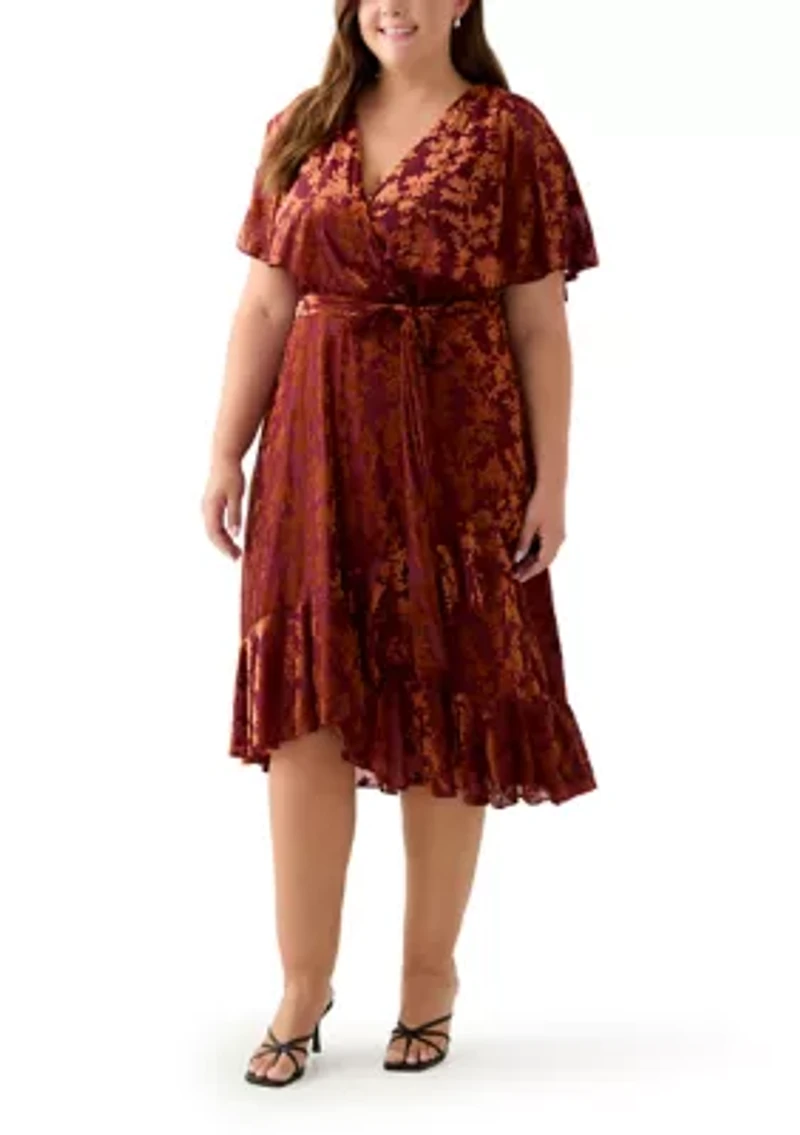 Plus Velvet Fit and Flare Dress