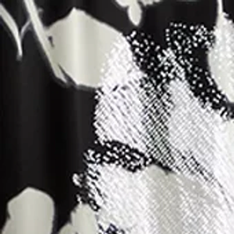 Women's Long Sleeve Mock Neck Floral Print Maxi Dress