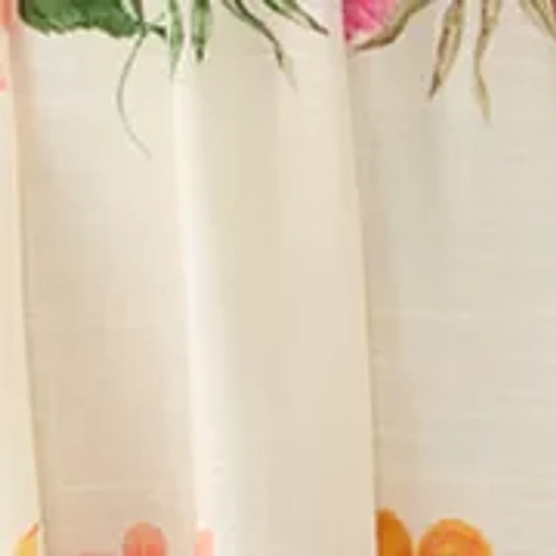 Women's Floral Placement Linen Maxi Dress