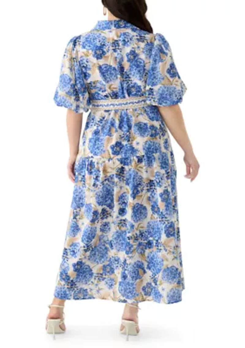 Plus Linen Shirt Dress