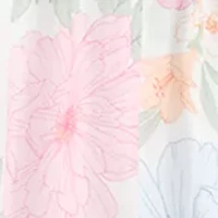 Plus Short Puff Sleeve Printed Chiffon Shirt Dress