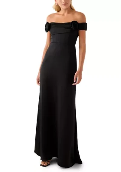 Women's Off-the-Shoulder Satin Gown