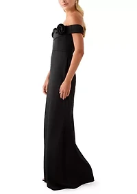 Women's Off-the-Shoulder Satin Gown