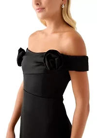 Women's Off-the-Shoulder Satin Gown