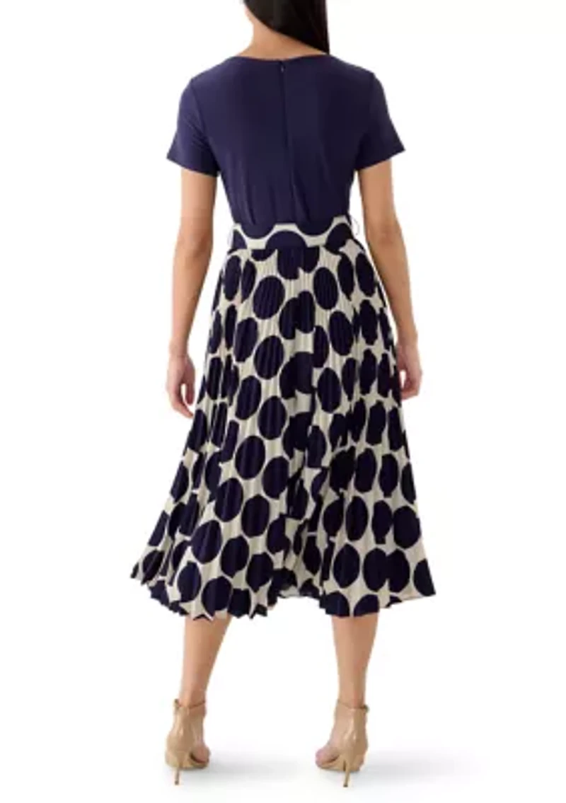 Women's Twist Front Pleated Skirt Dress