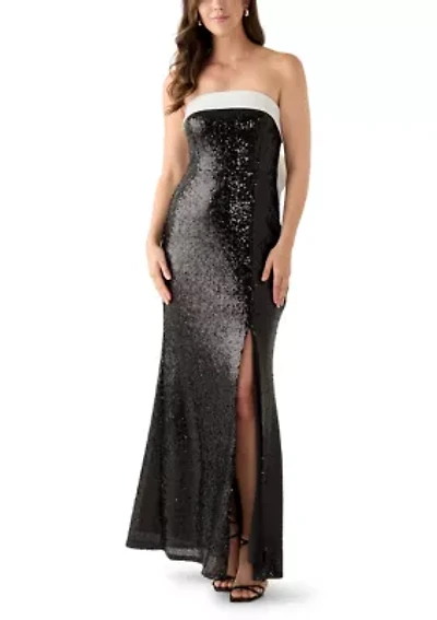 Women's Strapless Sequin Gown