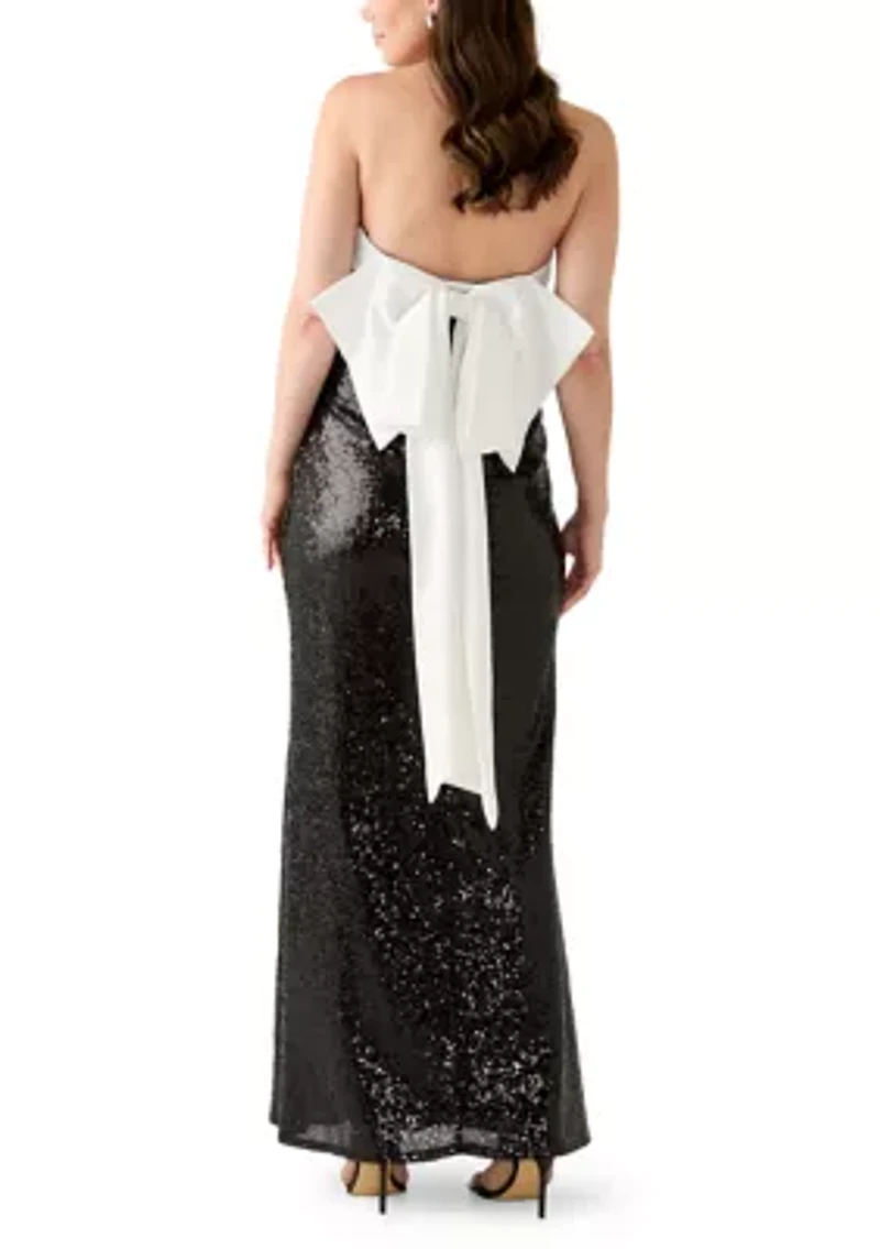 Women's Strapless Sequin Gown