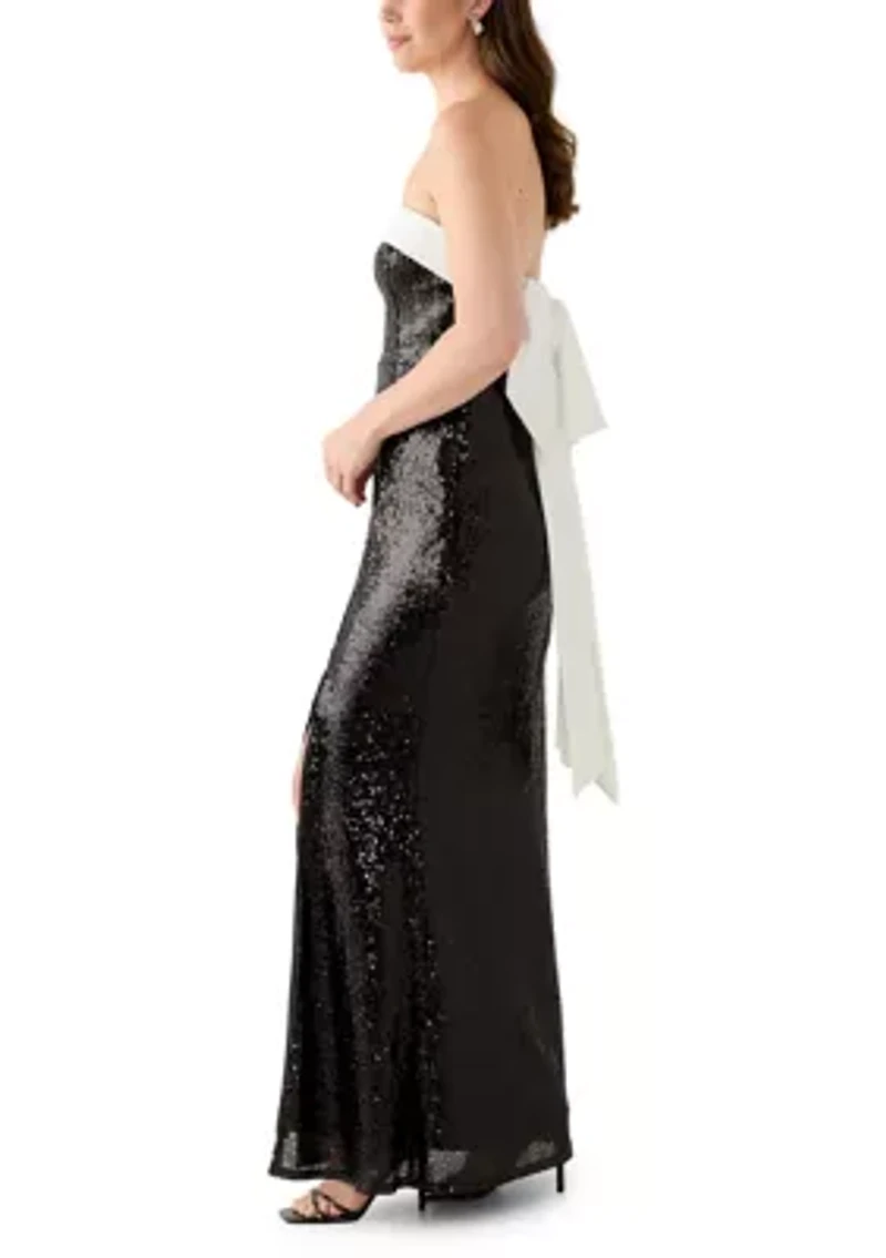 Women's Strapless Sequin Gown