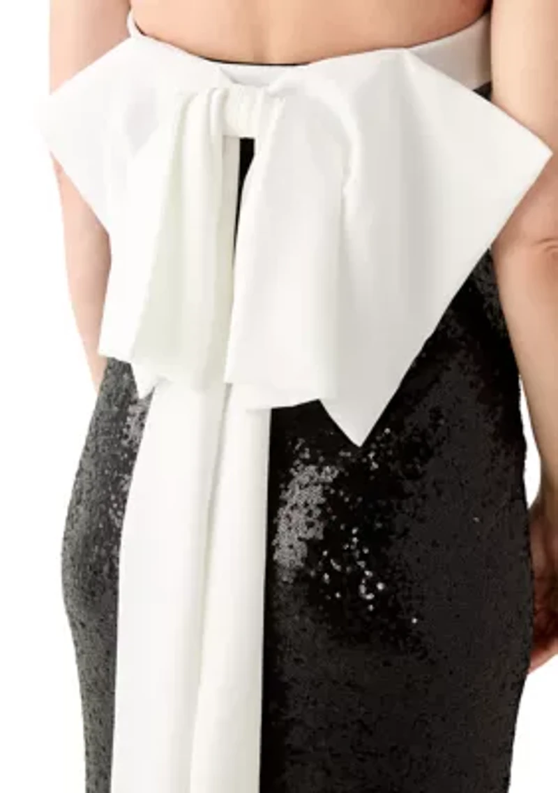 Women's Strapless Sequin Gown