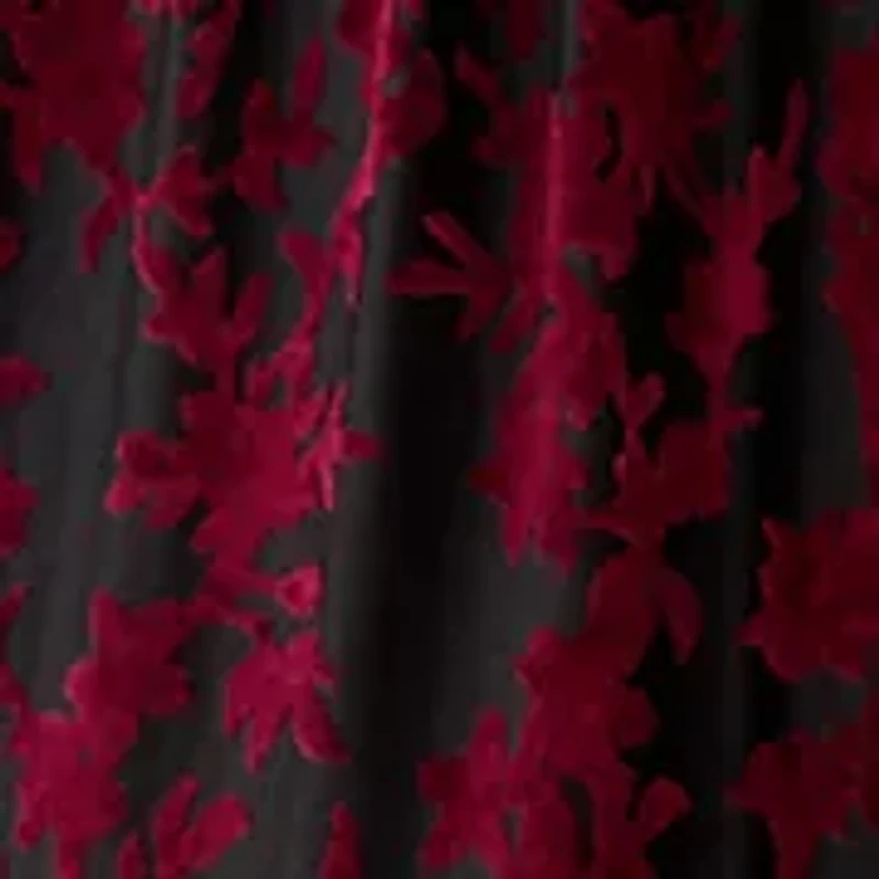 Women's Burnout Long Sleeve Fit and Flare Dress