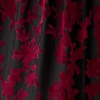 Women's Burnout Long Sleeve Fit and Flare Dress