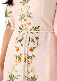 Women's Floral Placement Print Midi Dress