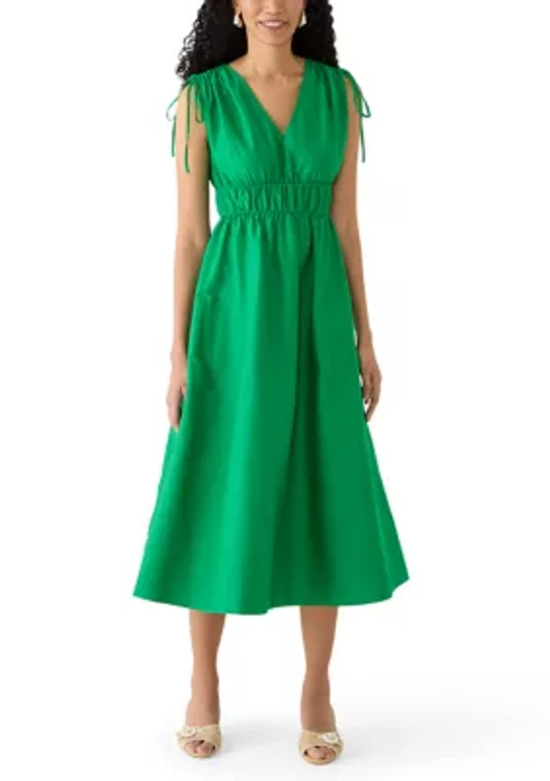 Women's Ruched Midi Dress