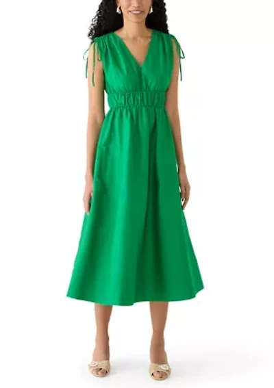 Women's Ruched Midi Dress