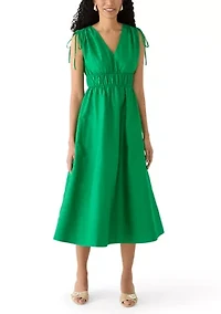 Women's Ruched Midi Dress