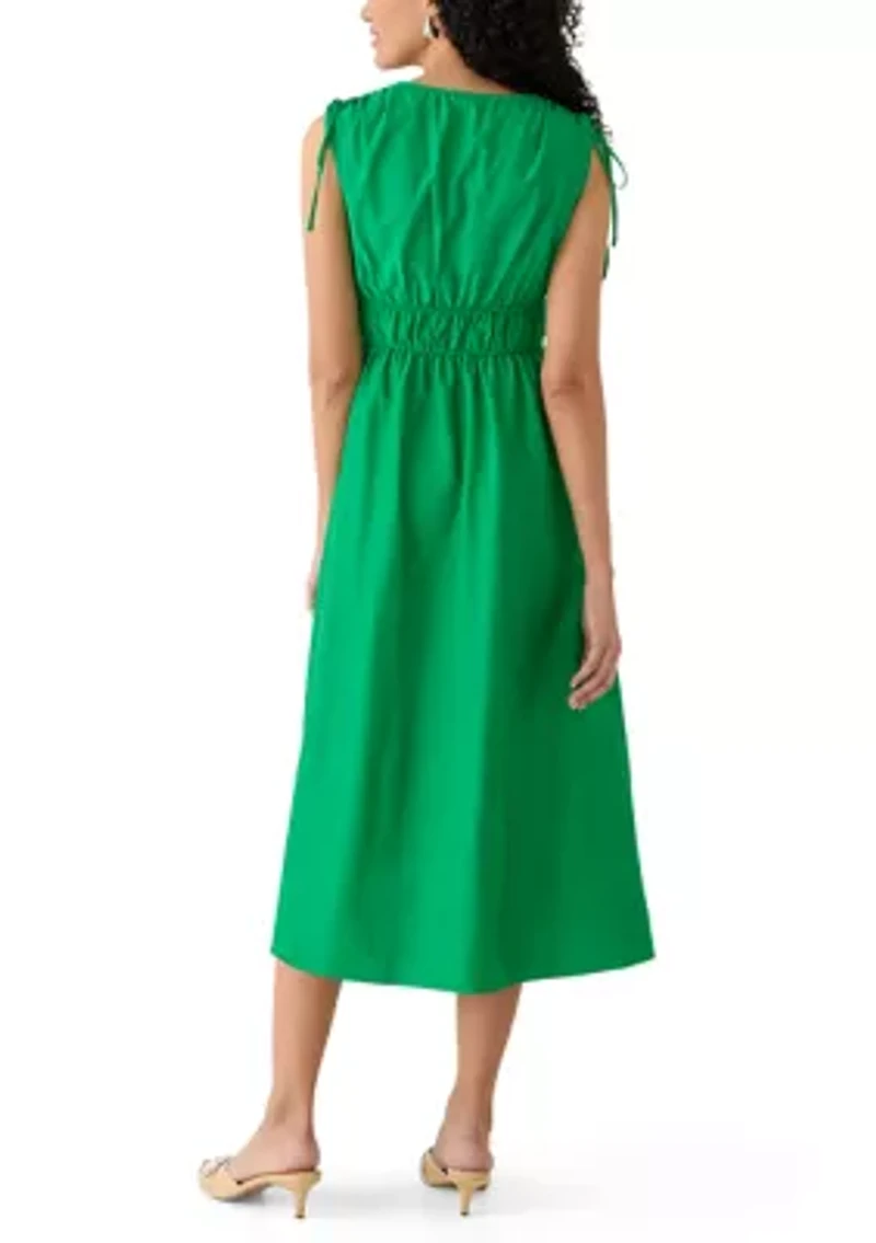Women's Ruched Midi Dress