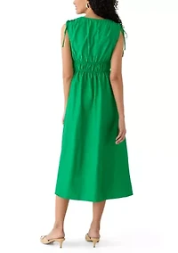 Women's Ruched Midi Dress