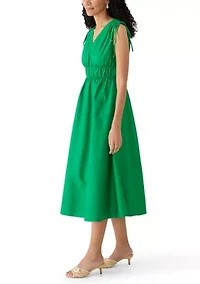 Women's Ruched Midi Dress