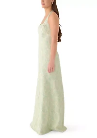 Women's Halter Dress with Metallic