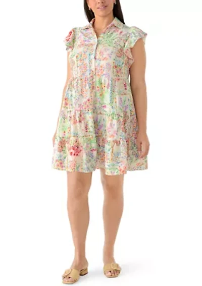 Plus Ruffle Tiered Mini Dress