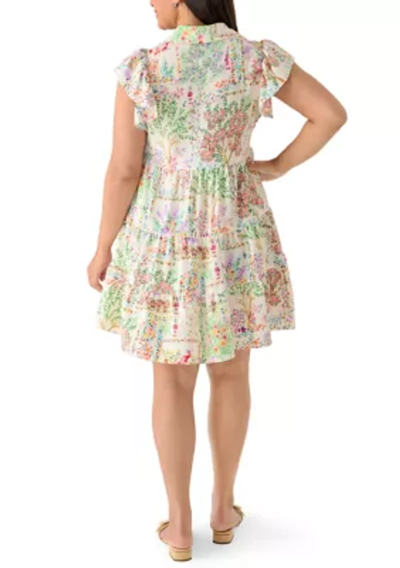 Plus Ruffle Tiered Mini Dress