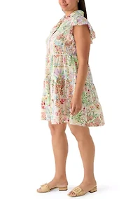 Plus Ruffle Tiered Mini Dress