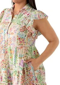 Plus Ruffle Tiered Mini Dress