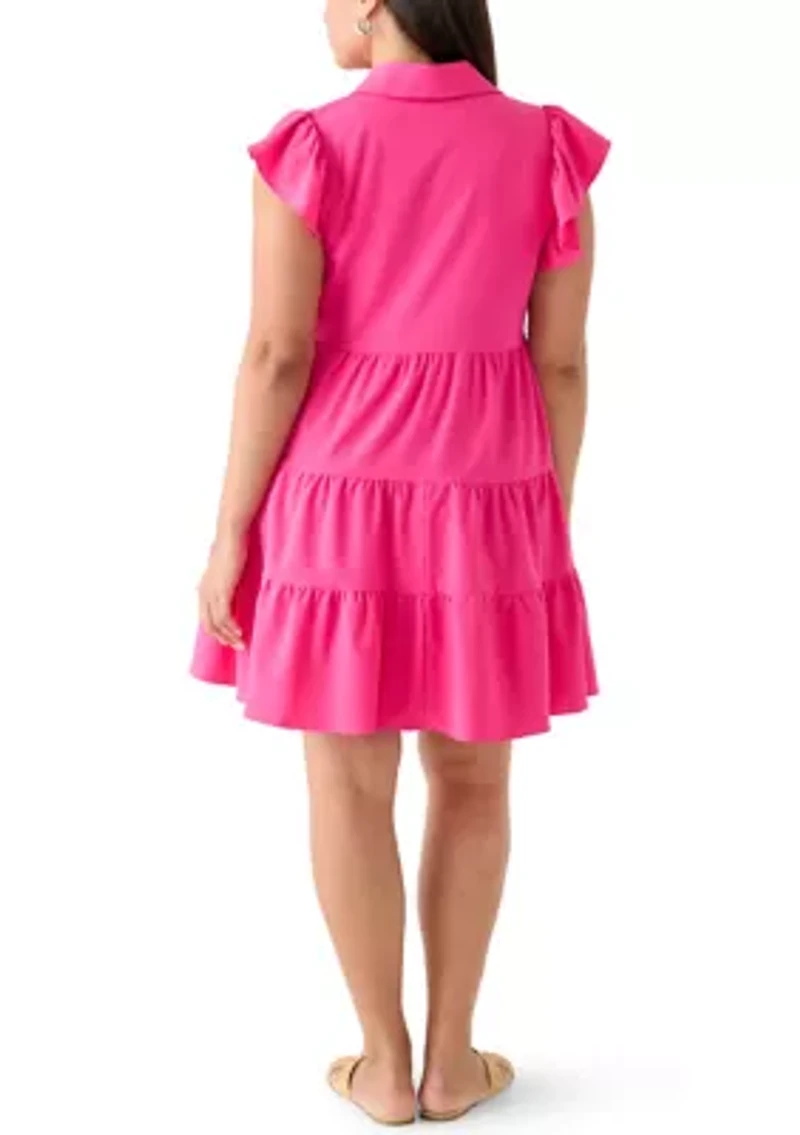 Plus Ruffle Tiered Mini Dress
