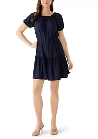 Women's Short Sleeve A-Line Dress
