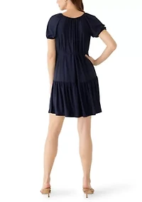 Women's Short Sleeve A-Line Dress