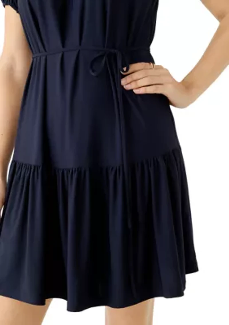 Women's Short Sleeve A-Line Dress