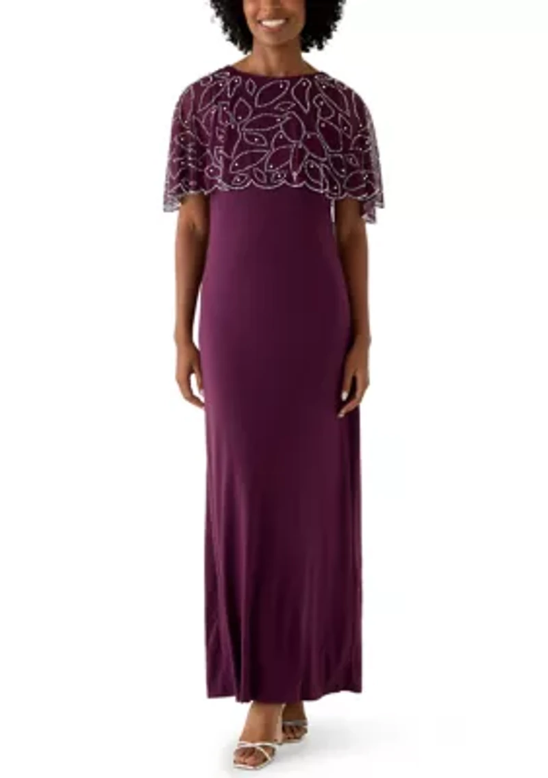 Women's Short Sleeve Mock Neck Print Dress