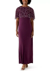 Women's Short Sleeve Mock Neck Print Dress