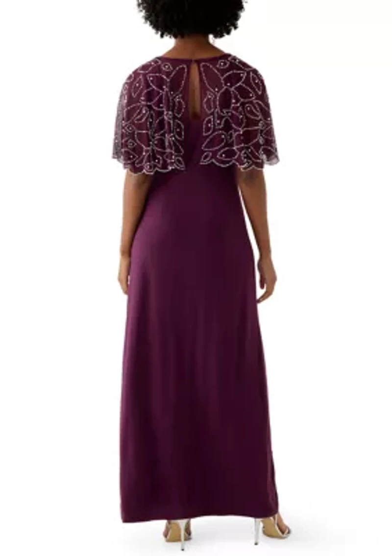 Women's Short Sleeve Mock Neck Print Dress