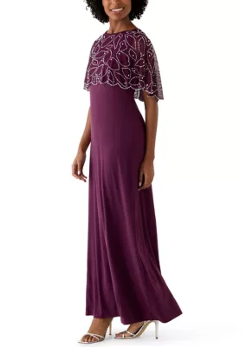 Women's Short Sleeve Mock Neck Print Dress