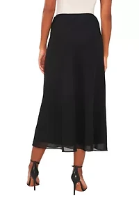 Women's A-Line Midi Chiffon Skirt