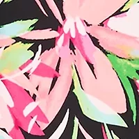 Plus Short Sleeve Collar Floral Print Dress