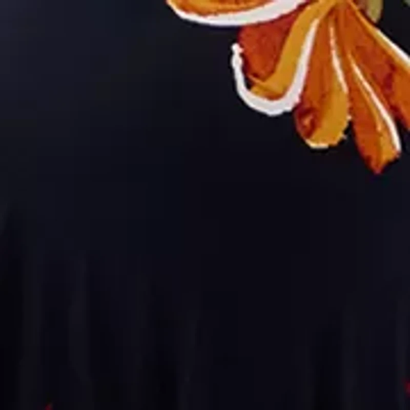 Plus Short Sleeve Zip Collar Floral Print Fit and Flare Dress