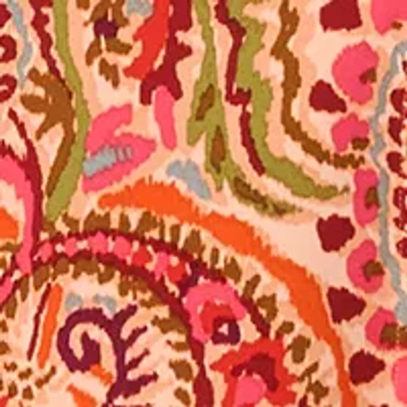 Plus Challis Printed Fit and Flare Dress