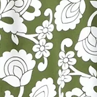 Plus Puff Sleeve V-Neck Printed Fit and Flare Dress