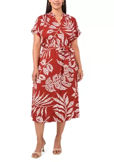 Plus V-Neck Maxi Dress