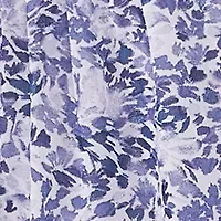 Plus V-Neck Printed Chiffon Fit and Flare Dress