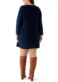 Plus A-Line Sweater Dress