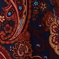 Plus Boat Neck Paisley Dress