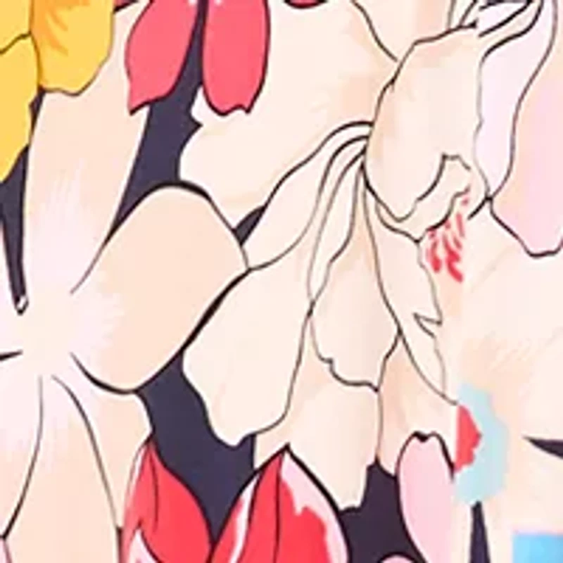 Plus Scoop Neck Floral Print Dress