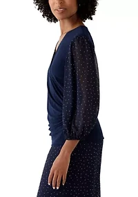 Women's Long Sleeve V-Neck Top