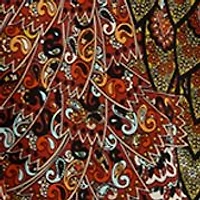 Women's 3/4 V-Neck Abstract Print Maxi Dress